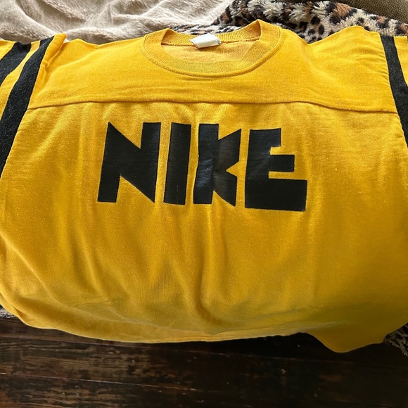1970’s Nike Rough Block White Orange Tag Jersey T-shirt Large